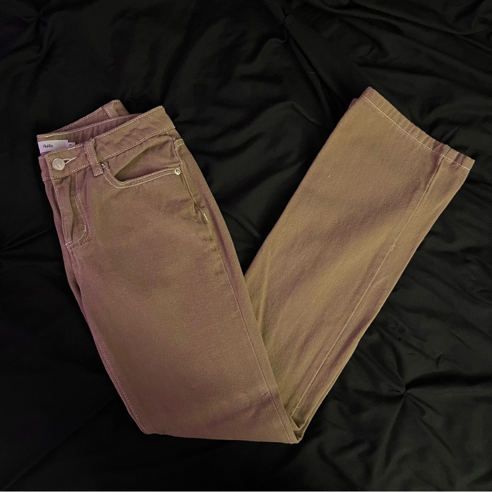 brown flare jeans